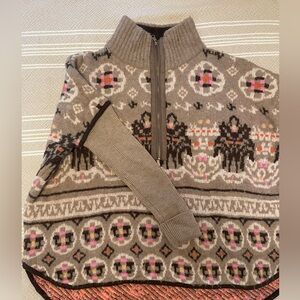 Aprés ski ANTHROPOLOGY vibe cozy half zip sweater